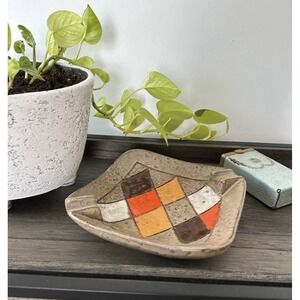 Vintage‎ MCM RARE Aldo Londi For Bitossi 1960's Italian Multi Colored Geometric